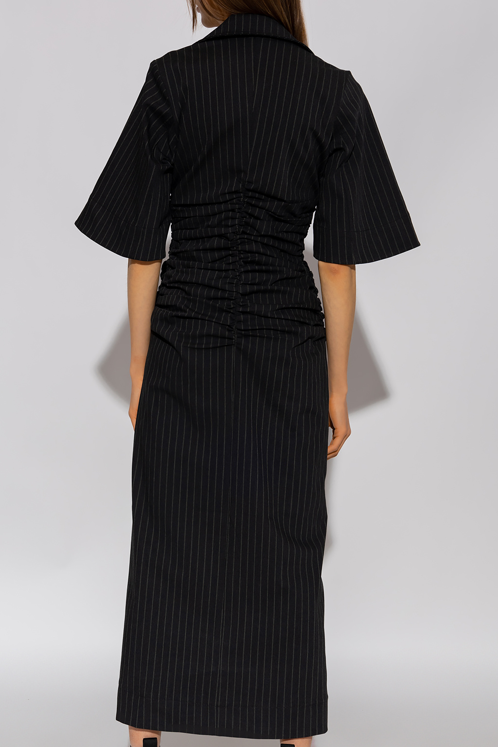 【関税&送料込】Ganni Gonna In Cotone Organico Organic cotton dress Ganni - Wool Rich Striped Cowl Neck